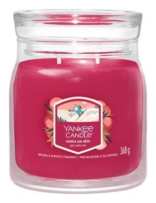 Yankee Candle Santa on skis signature medium jar
