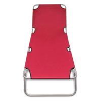 Ligbed inklapbaar gepoedercoat staal rood - thumbnail