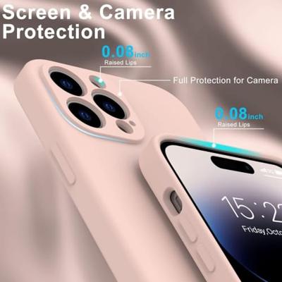Lunso - iPhone 15 Pro - Hoesje Flexibel silicone Backcover - Lichtroze