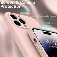 Lunso - iPhone 15 Pro - Hoesje Flexibel silicone Backcover - Lichtroze - thumbnail