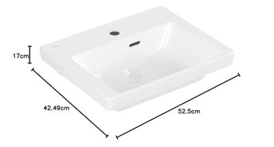 Fontein Villeroy & Boch Subway 3.0 Met Overloop 50x40x14.5 cm Wit Alpin