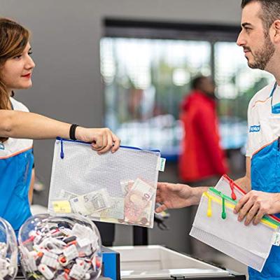 Opbergtas tarifold met rits 330x240mm pvc bl | 8 stuks