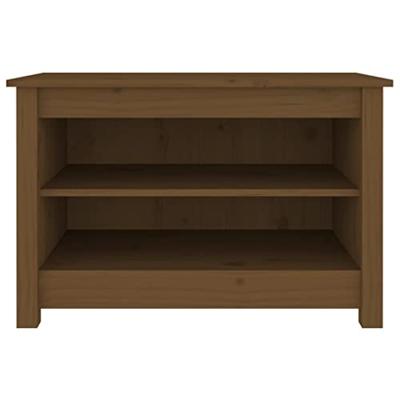 Schoenenkast 70x38x45,5 cm massief grenenhout honingbruin