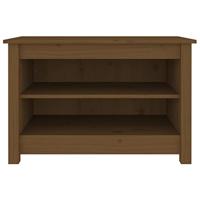 Schoenenkast 70x38x45,5 cm massief grenenhout honingbruin - thumbnail