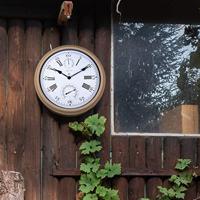 NeXtime NE-4305BR Buitenweerstationklok 40,5 cm Metaal Bruine Hyacint - thumbnail