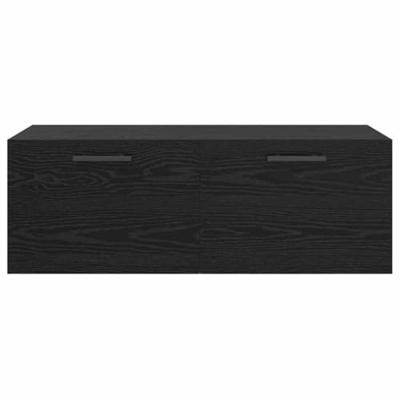 Wandkast Zwart eiken 100 x 36.5 x 35 cm Bewerkt hout
