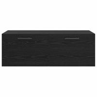 Wandkast Zwart eiken 100 x 36.5 x 35 cm Bewerkt hout - thumbnail