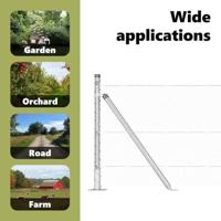 VidaXL Afrasteringspaal zilver 25 x 0,4 m (13 mm gaas) staal - thumbnail