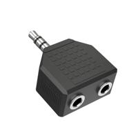 Hama 00205191 Jackplug Audio Adapter [2x Jackplug female 3,5 mm - 1x Jackplug male 3,5 mm] Zwart - thumbnail