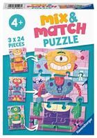 Ravensburger puzzel Schattige robots 3x24 stukjes - thumbnail