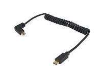 Equip 128889 USB 2.0 C naar C 90° schuine spiraalkabel, stekker/stekker, 1,0 m - thumbnail