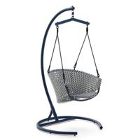 Kave Home Hangstoel 'Saliga' Rattan, kleur Donkerblauw - thumbnail