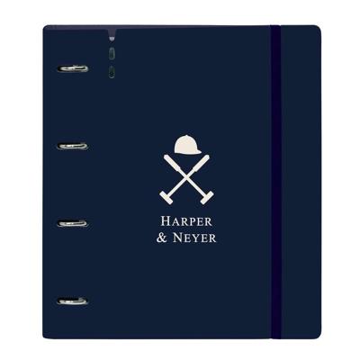 Ringmap Harper & Neyer Marineblauw 27 X 32 X 4 cm