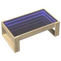 Salontafel met Infinity LED 90x53x30 cm sonoma eikenkleurig - thumbnail