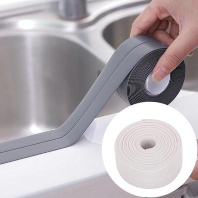 Duurzaam PVC materiaal waterdichte schimmel proof plakband keuken badkamer muur afdichting tape breedte: 3.8 cm x 3.2 m (wit)