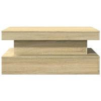 Salontafel met LED-verlichting 90x50x40 cm sonoma eikenkleurig - thumbnail