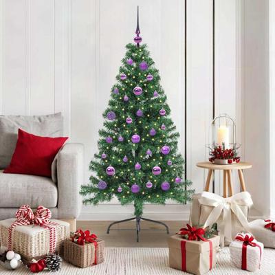 VidaXL Kunstmatig voorverlicht kerstboom met 150 led groen 150 cm pvc