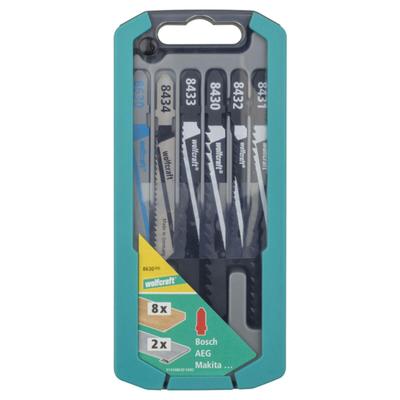 Wolfcraft Set decoupeerzaagbladen | 10-delig | T-schacht | 1 set - 8630000 Wolfcraft Set decoupeerzaagbladen | 10-delig | T-schacht | 1 set - 8630000