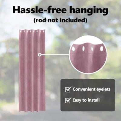 VidaXL Verduisterende gordijnen 2 pcs donkerroze 140 x 225 cm fluweel