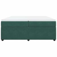 Boxspring met matras fluweel donkergroen 200x200 cm - thumbnail