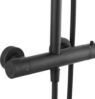 Saqu Eurotrend 225 regendoucheset met 4 straalsoorten Ø23cm mat zwart - thumbnail