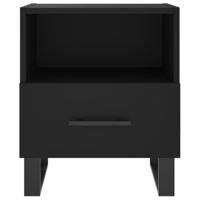 Nachtkastjes 2 st 40x35x47,5 cm bewerkt hout zwart - thumbnail