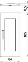 OBO Bettermann 6119382 Afdekking (b x h x d) 185 x 84 x 8.5 mm 1 stuk(s) Wit - thumbnail