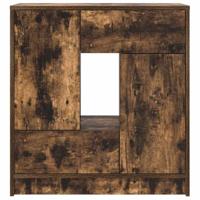 Dressoir met lades en deuren 70,5x34x74,5 cm gerookt eiken - thumbnail