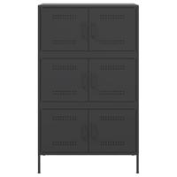 Hoge kast 68x39x113 cm staal zwart - thumbnail