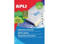 Apli afneembare witte etiketten ft 25,4 x 10 mm (b x h), 4.725 stuks, 189 per blad etui van 25 blad - thumbnail