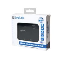 LogiLink UA0216 2 poorten USB 3.2 Gen 1-schakelaar (USB 3.0) Zwart - thumbnail