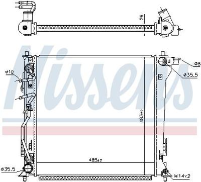 NISSENS Motorkoeler 606673 voor Sportage (QL, QLE)