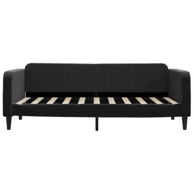 Slaapbank met onderschuifbed en lades 90x190 cm fluweel zwart