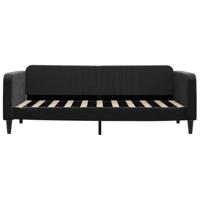 Slaapbank met onderschuifbed en lades 90x190 cm fluweel zwart - thumbnail