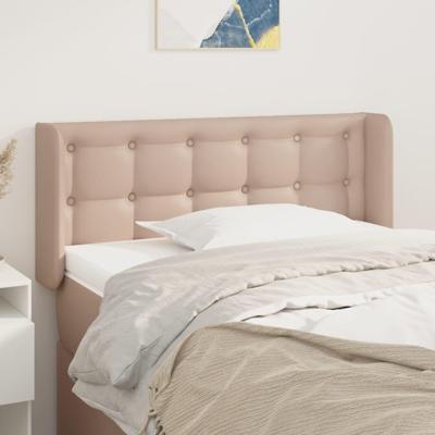 Hoofdbord met randen 103x16x78/88 cm kunstleer cappuccinokleur