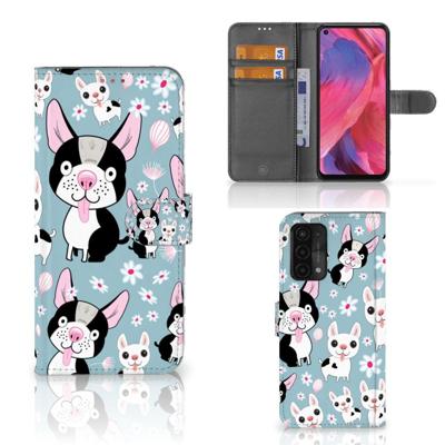 OPPO A54 5G | A74 5G | A93 5G | Telefoonhoesje | Met pasjeshouder | Hondjes