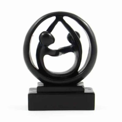 Beeld Polystone Kring Bruin (10 cm)