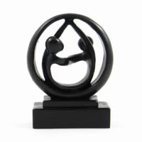 Beeld Polystone Kring Bruin (10 cm) - thumbnail