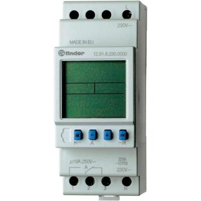 Finder 12.91.8.230.0090 Schakelklok voor DIN-rails 230 V/AC Dagprogramma Finder 12.91.8.230.0090 Schakelklok voor DIN-rails 230 V/AC Dagprogramma