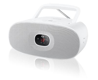 Muse MD-202 RDW Stereo FM-radio met cd-speler (led-display, repeat, AUX-in, telescopische antenne) wit