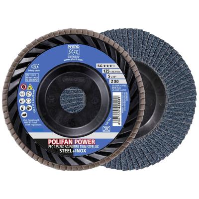 PFERD TOOLS 67772128 Lamellenschuurschijf Diameter 125 mm Boordiameter 22.23 mm RVS, Staal 10 stuk(s) PFERD TOOLS 67772128 Lamellenschuurschijf Diameter 125 mm Boordiameter 22.23 mm RVS, Staal 10 stuk(s)