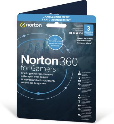 NortonLifeLock Norton 360 for Gamers Nederlands, Frans Basislicentie 1 licentie(s) 1 jaar