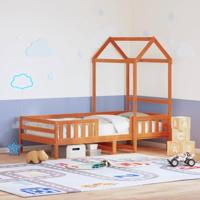 Bedframe met huisje massief grenenhout wasbruin 100x200 cm - thumbnail