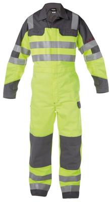 DASSY overall spencer multinorm fluogeel/grijs m