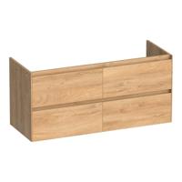 Brauer Inspire - Onderkast - 120 cm - met 4 Softclose Lades Greeploos en 2 Sifon Uitsparingen - Forest Tan - thumbnail