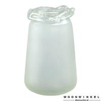 Kate White glass vase high round S - thumbnail