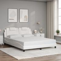 Bedframe "Viana" zonder matras kunstleer wit 160x200 cm - thumbnail