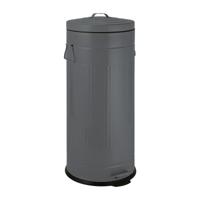 Pedaalemmer retro look - grijs - 30 liter - thumbnail