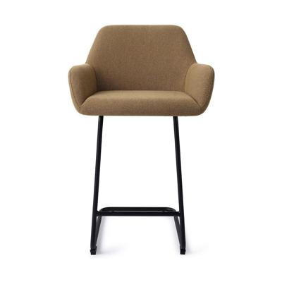 Jesper Home Barkruk 'Hiroo' Arch Black, kleur Willow (zithoogte 66cm)