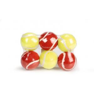 Beeztees Tennisbal 6-pack rood/geel 6.5 cm